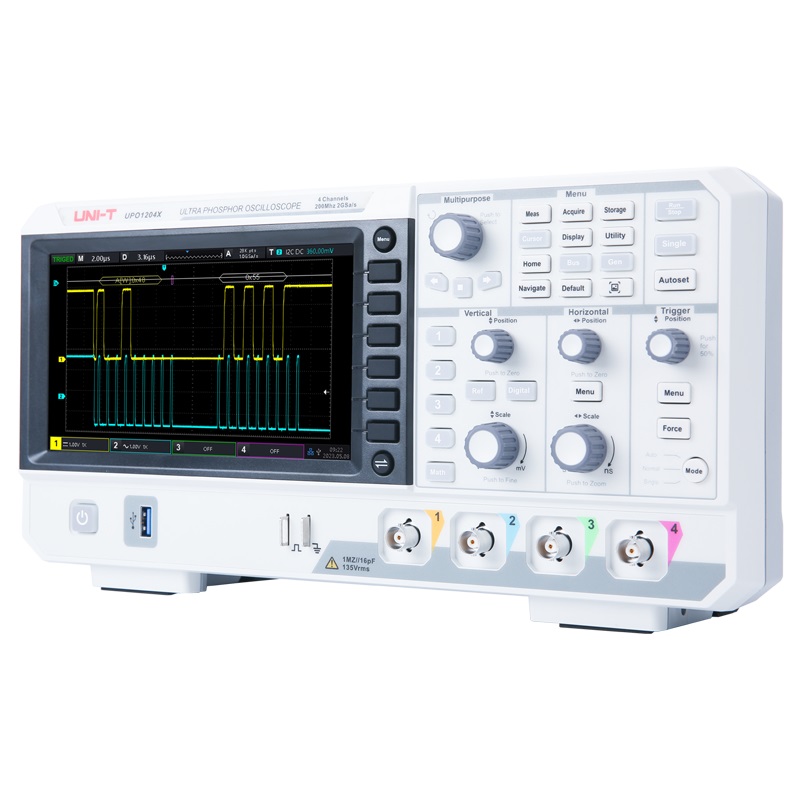 UNI-T UPO1104X 100MHz Digital  - огляд і ціна Digital Storage Oscilloscope 4 Channel 100Mhz