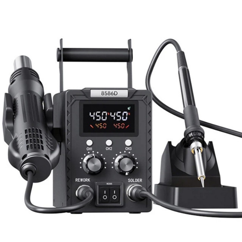 K8586D 2 in 1 Soldering Rework - огляд і ціна Smd Rework Station Hot Air Soldering 2 In 1