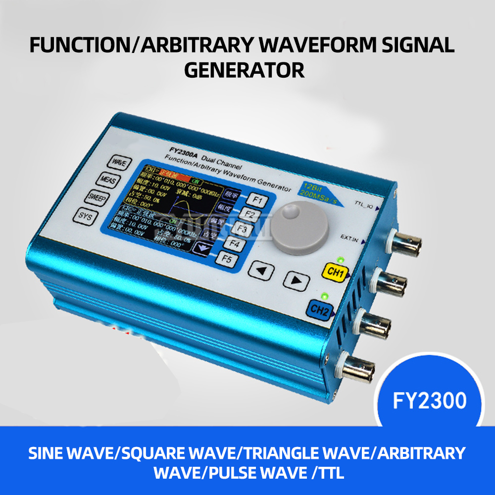 FY6300 FY2300 Dual Channel DDS - огляд і ціна Dual Channel Arbitrary Waveform Function Generator 60Mhz